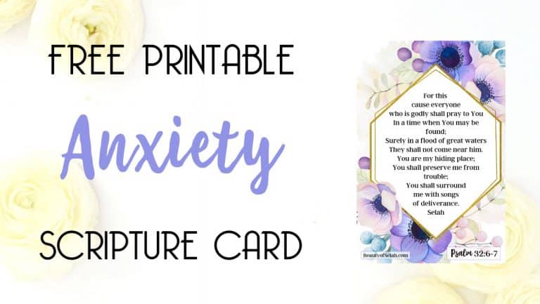 Free Printable anxiety scripture card